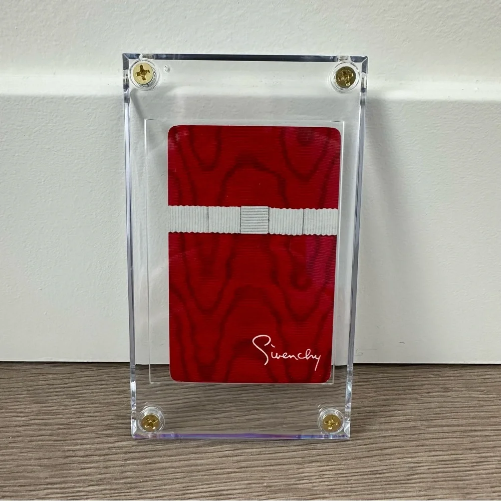 Vintage Givenchy Collectible Playing Card 4 of Spades in a UV Protective Case - Picture 1 of 3